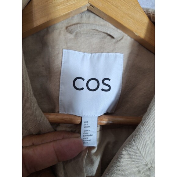 COS Relaxed Fit Linen Blend Utility Jacket Womens Small Chore Barn Career Casual - Picture 6 of 14